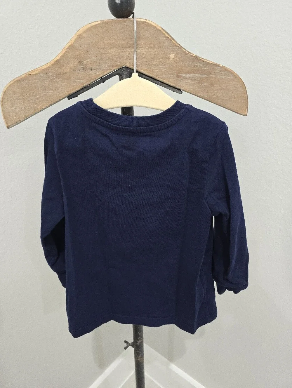 Ralph Lauren Navy Long-Sleeve Polo Bear Tee 24 Months